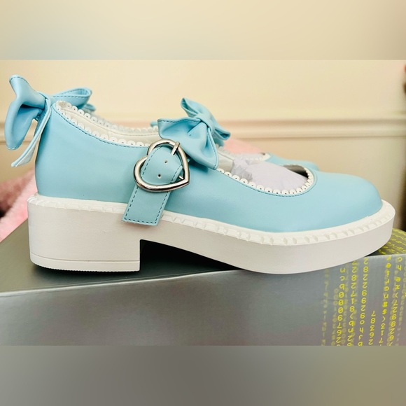 NIB Size 6 Dolls Kill KOI Footwear Just A Baby Mary Janes in Blue - Picture 1 of 9